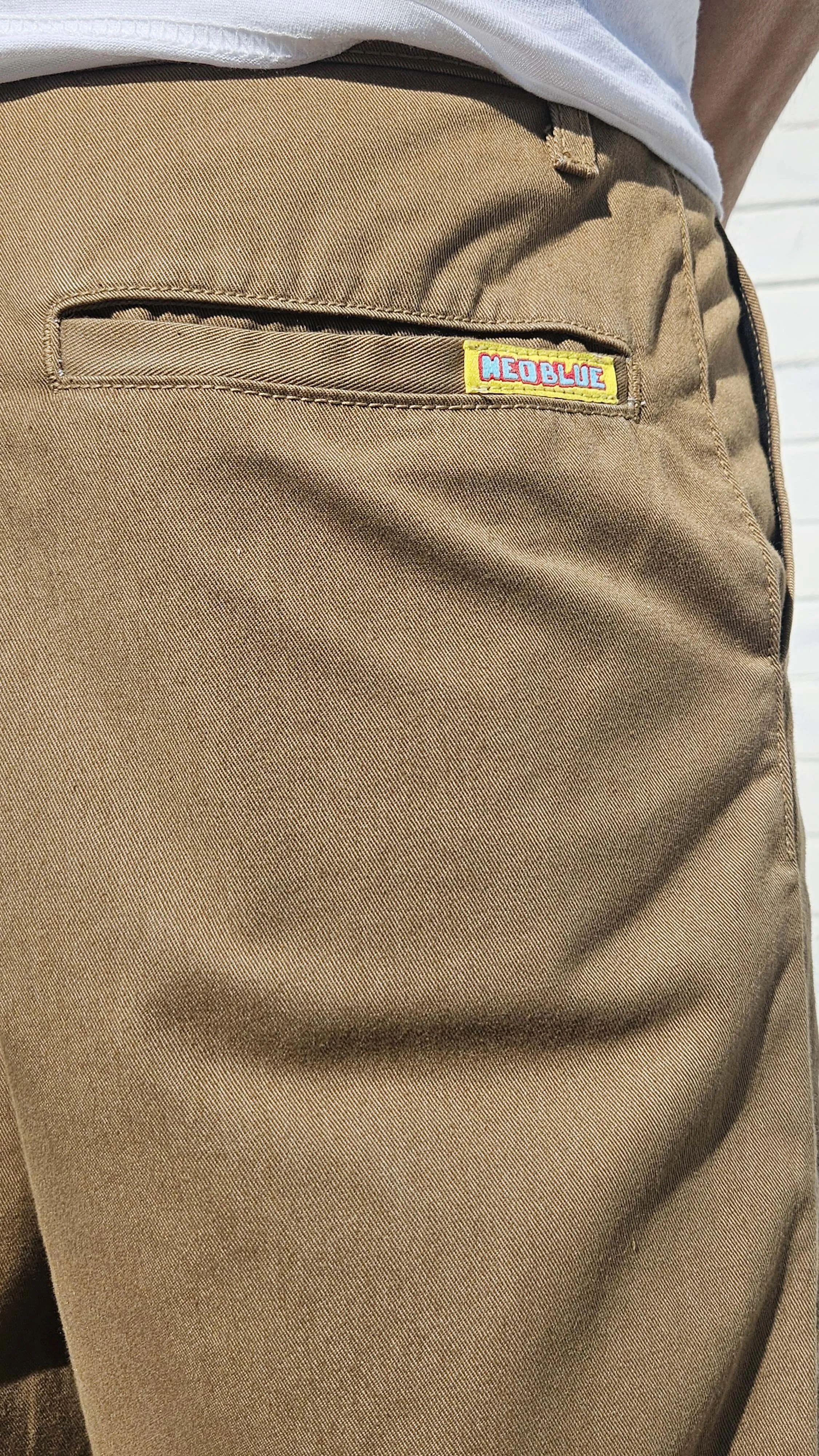 Camel Baggy Chino Pants — Neo Blue Jeans – Made-in-USA Baggy Denim